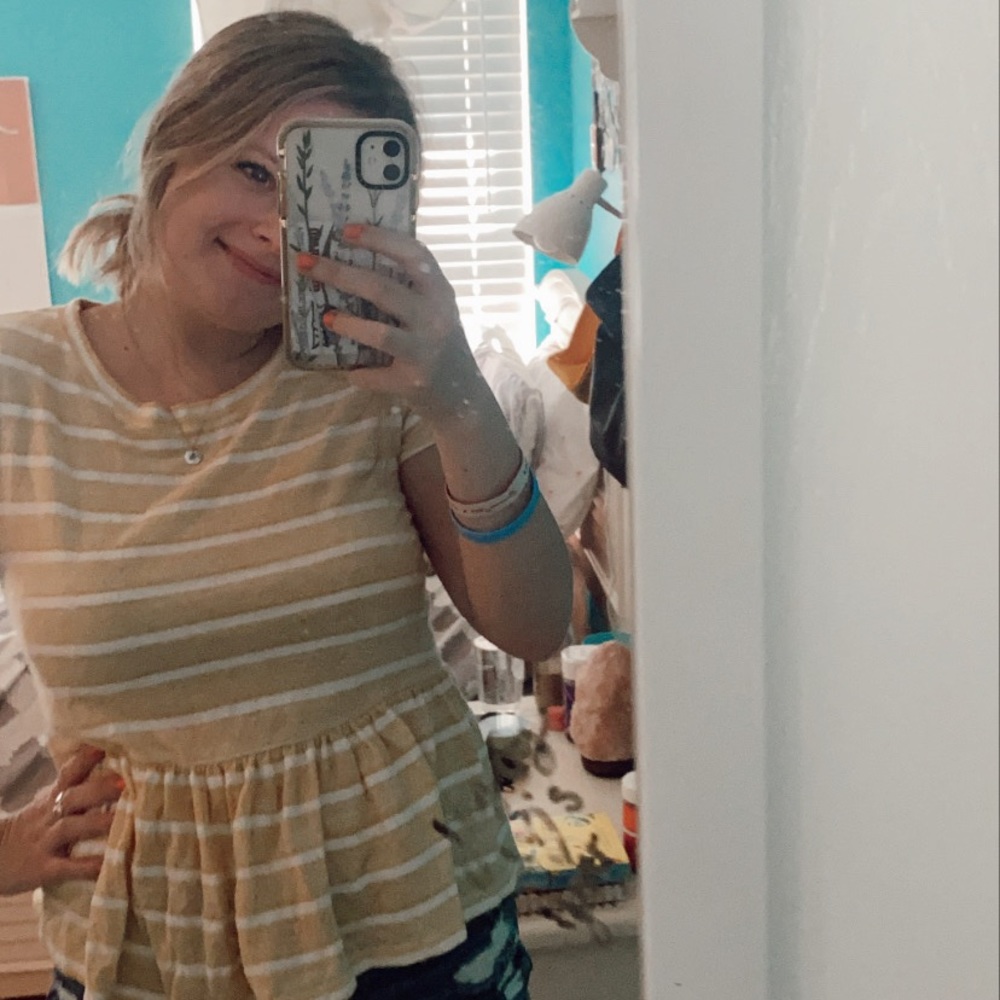 Yellow striped top